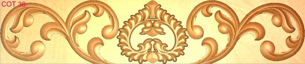 COT DESIGNS - COT-36 Elegant Floral Scrollwork Decorative Border 3D Model